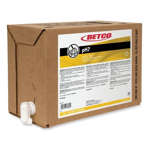 Betco Ph7 Floor Cleaner, Lemon Scent, 5 Gal Bag-In-Box, 4/Carton