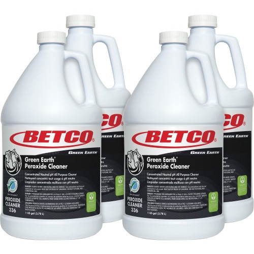 Betco Green Earth Peroxide Cleaner, Fresh Mint Scent, 1 Gal Bottle, 4/Carton