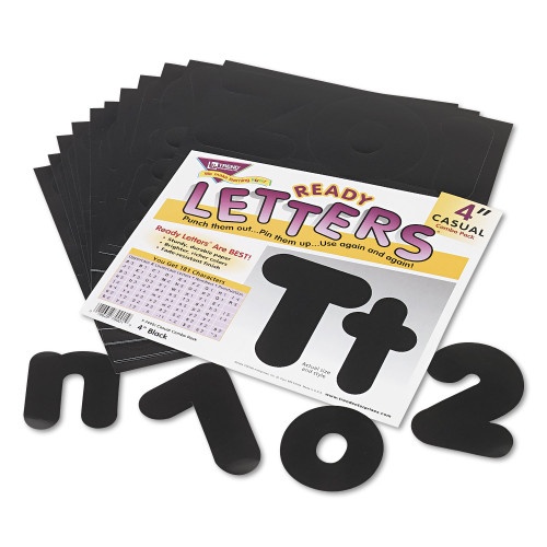 TREND Ready Letters Casual Combo Set, Black, 4"H, 182/Set