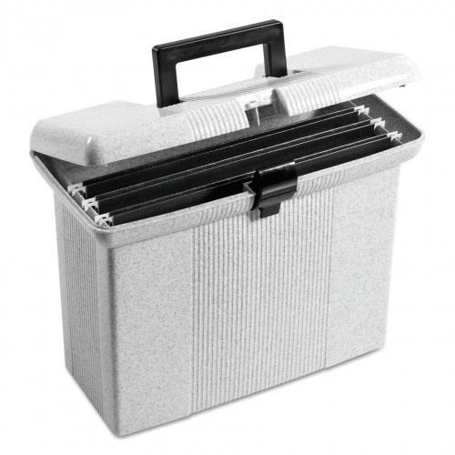 Pendaflex Portable File Boxes, Letter Files, 14.88" X 6.5" X 11.88", Granite