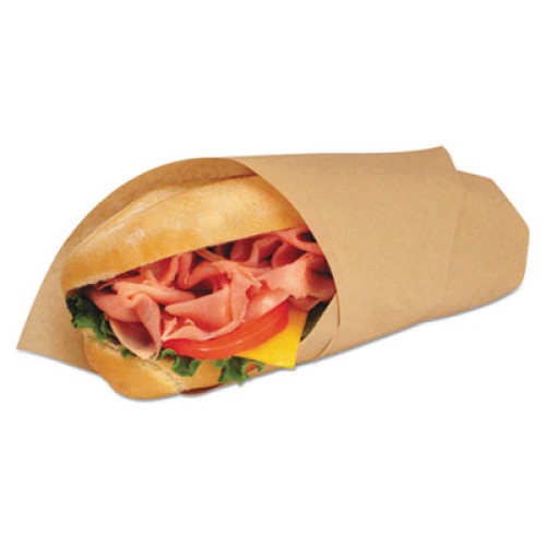 Bagcraft Ecocraft Grease-Resistant Paper Wraps and Liners, Natural, 14 x 14, 1,000/Box, 4 Boxes/Carton