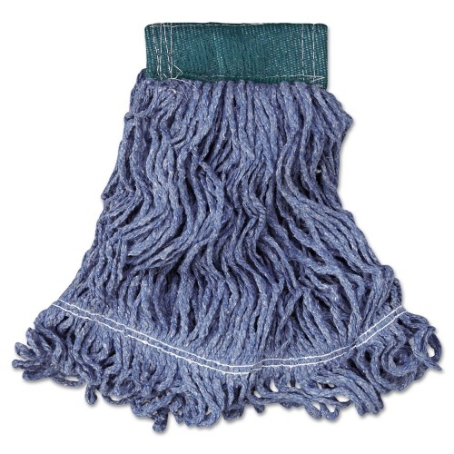 Rubbermaid Commercial Super Stitch Blend Mop Head, Medium, Cotton/Synthetic, Blue