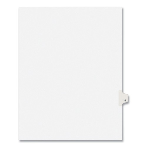 Preprinted Legal Exhibit Side Tab Index Dividers, Avery Style, 26-Tab, S, 11 x 8.5, White, 25/Pack
