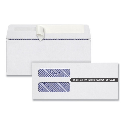 TOPS 1099 Double Window Envelope, Commercial Flap, Self-Adhesive Closure, 3.75 x 8.75, White, 24/Pack