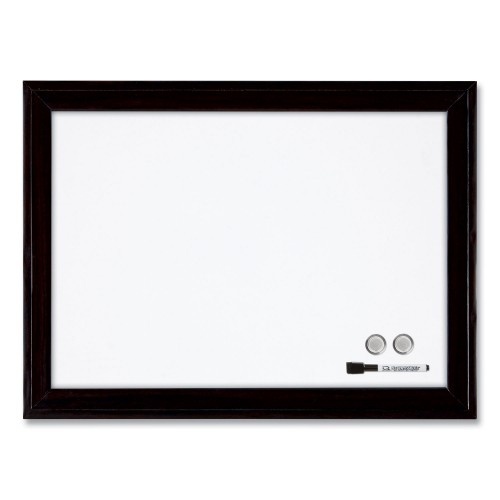 Quartet Home Decor Magnetic Dry Erase Board, 23 x 17, White Surface, Black Wood Frame
