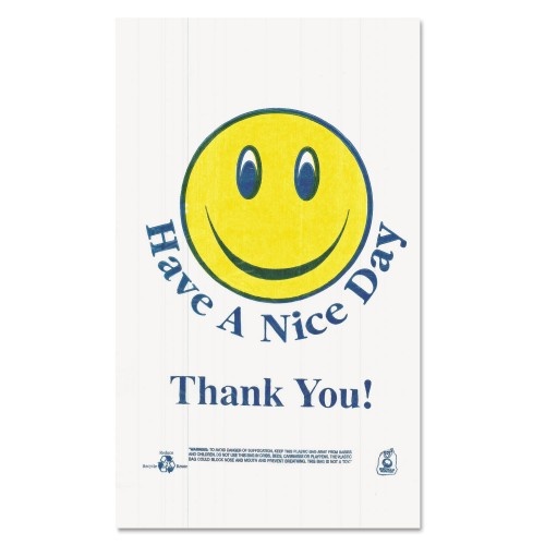 Barnes Paper Company Smiley Face Shopping Bags