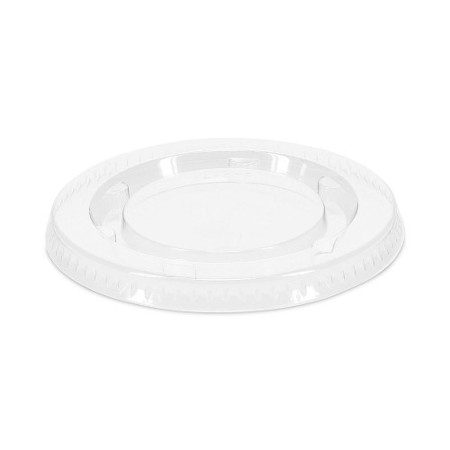 Pactiv Plastic Portion Cup Lid, Fits 1.5 Oz to 2.5 Oz Cups, Clear, 100/Pack, 24 Packs/Carton