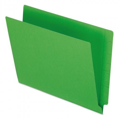 Pendaflex Colored End Tab Folders with Reinforced Double-Ply Straight Cut Tabs, Letter Size, 0.75 Expansion, Green, 100/Box