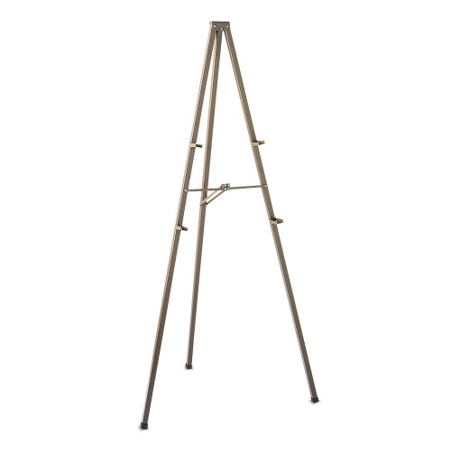 Quartet Tripod Display Easel, 72" High, Steel, Bronze