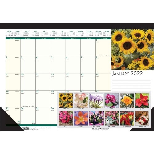 House of Doolittle EarthScapes Flowers 18-1/2" Desk Pad