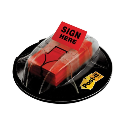 Post-It High Volume Flag Dispenser, 'Sign Here', Red, 200 Flags/Dispenser