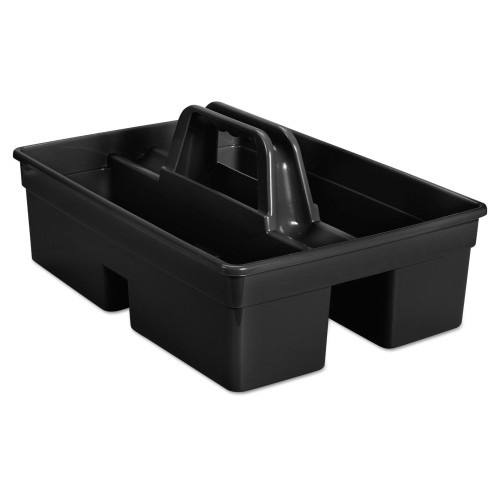 Rubbermaid Commercial Executive Carry Caddy - 2 Compartments, Plastic, 10.75 x 6.5, Black