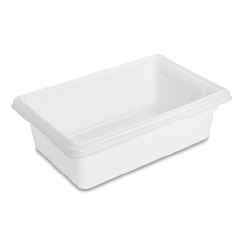 Rubbermaid Commercial Food/Tote Boxes, 3.5 Gal, 18 X 12 X 6, White, Plastic