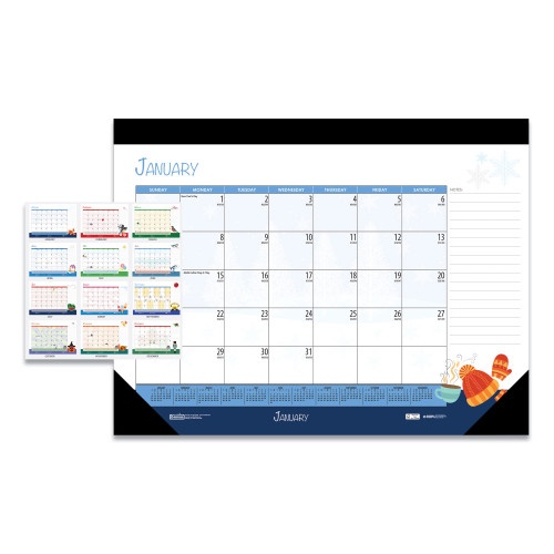 House of Doolittle Recycled Desk Pad Calendar 2025