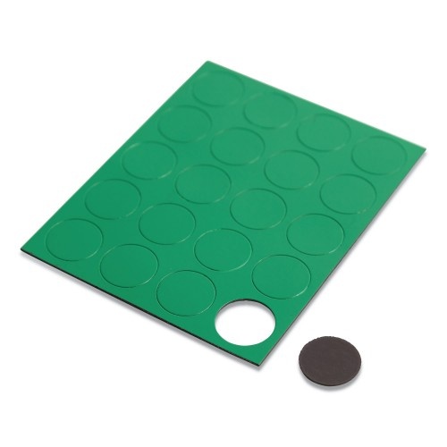 U Brands Heavy-Duty Board Magnets - Green, 0.75" Diameter, 20/Pack