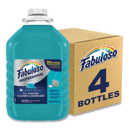 Fabuloso All-Purpose Cleaner, Ocean Cool Scent, 1 Gal Bottle, 4/Carton