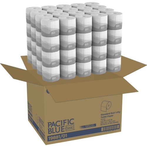 Pacific Blue Basic Embossed Bathroom Tissue