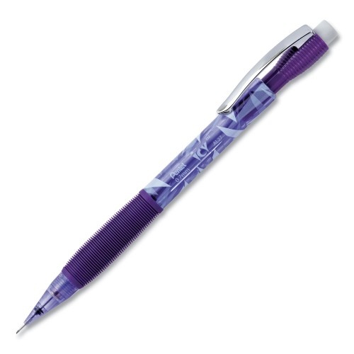 Pentel Icy Mechanical Pencil, 0.7 Mm, Hb (#2.5), Black Lead, Transparent Violet Barrel, Dozen