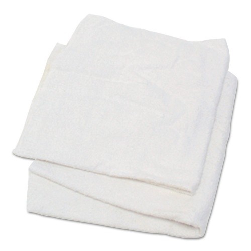 Hospeco Woven Terry Rags, White, 15 x 17, 25 lb/Carton