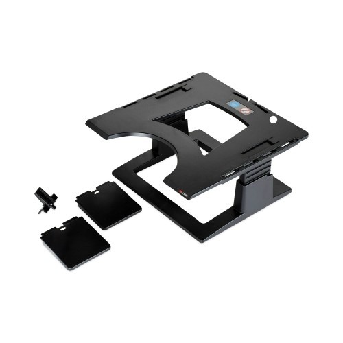 3M Adjustable Notebook Riser, 13" x 13" x 4" to 6", Black, Supports 20 lbs