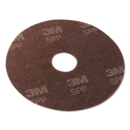 Boardwalk Deep Scrub Pads, 16" Diameter, Maroon, 10/Carton