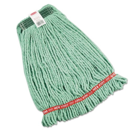 Rubbermaid Commercial Web Foot Wet Mop Heads - Medium, Green