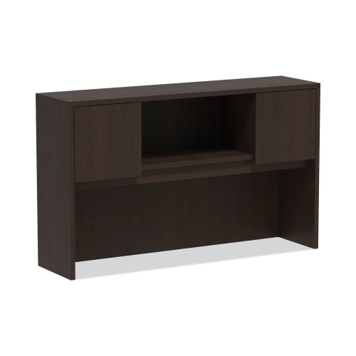 Alera Valencia Series Hutch With Doors, 4 Compartments, 58.88W X 15D X 35.38H, Espresso