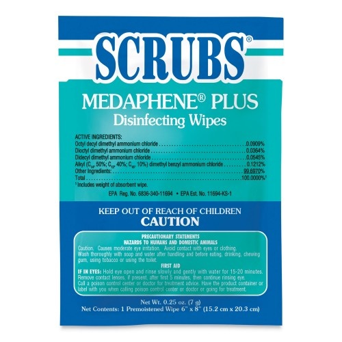SCRUBS Medaphene Disinfectant Wet Wipes