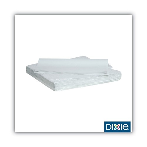 Dixie All-Purpose Food Wrap, Dry Wax Paper, 14 x 14, White, 1,000/Carton