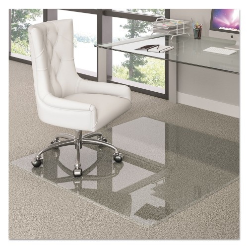 Deflecto Premium Glass All Day Use Chair Mat - 48 x 60, Rectangular, Clear