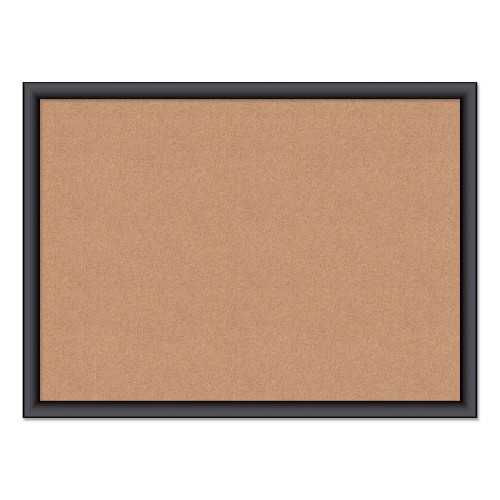 U Brands Cork Bulletin Board, 23 x 17, Tan Surface, Black Frame