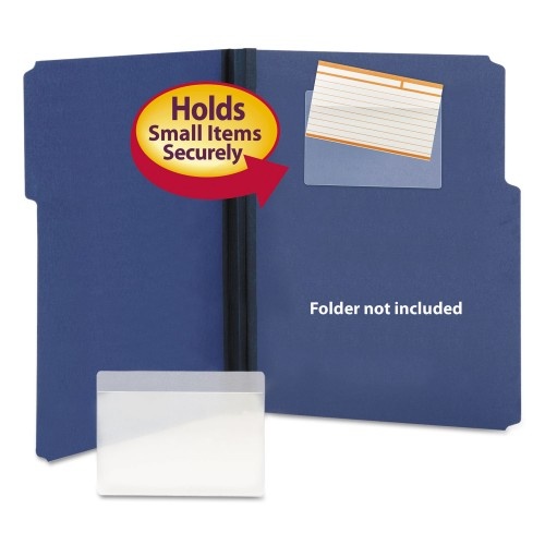 Smead Self-Adhesive Poly Pockets - Top Load, Clear, 100/Box