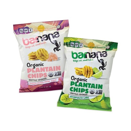 Barnana Plantain Chip Variety Pack, 2 Oz Bag, 12/Pack