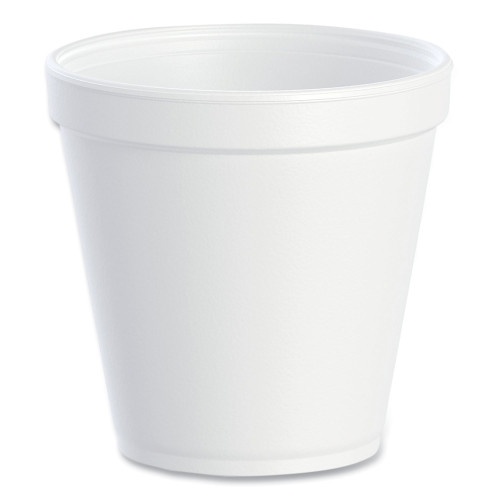 Dart Foam Containers, Squat, 16 Oz, White, 25/Bag, 20 Bags/Carton