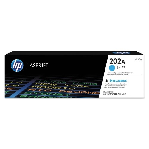 HP 202A Cyan Original LaserJet Toner Cartridge