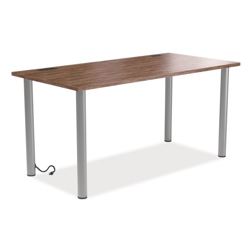 Union & Scale Essentials Writing Table-Desk with Integrated Power Management