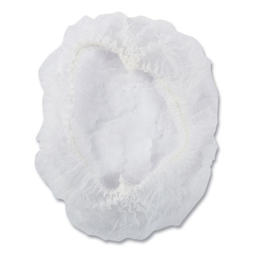 AmerCareRoyal Latex-Free Operating Room Cap, Pleated, Polypropylene, 21", White, 100 Caps/Pack, 10 Packs/Carton