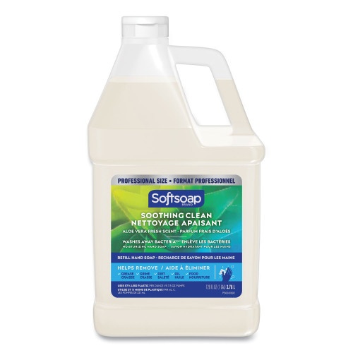 Softsoap Liquid Hand Soap Refill With Aloe, Aloe Vera Fresh Scent, 1 Gal Refill Bottle, 4/Carton