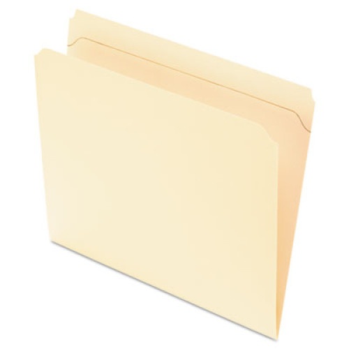 Pendaflex Reinforced Top File Folders, Straight Tabs, Letter Size, Manila - 100/Box
