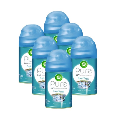 Air Wick Freshmatic Ultra Automatic Spray Refill, Fresh Waters, 5.89 Oz Aerosol Spray, 6/Carton