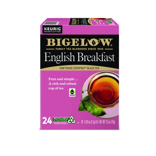 Bigelow English Breakfast Tea K-Cups, 24/Box, 4 Box/Carton
