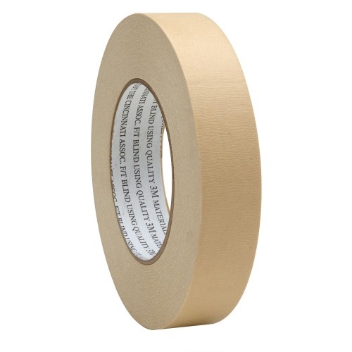 AbilityOne 751000 Skilcraft Masking Tape, 3" Core, 1" x 60 yds, Beige