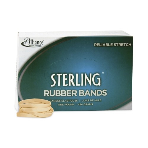 Alliance Sterling Rubber Bands, Size 62, 0.03" Gauge, Crepe, 1 Lb Box, 600/Box