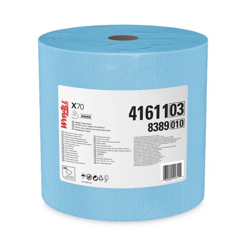 Wypall X70 Cloths, Jumbo Roll, 12.4 X 12.2, Blue, 870/Roll