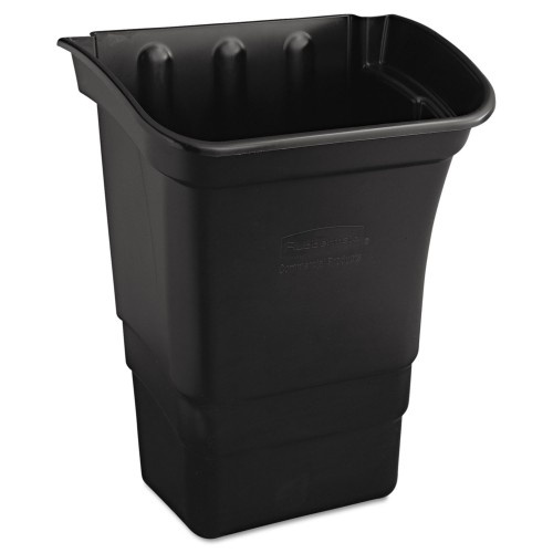 Rubbermaid Commercial Optional Utility Cart Refuse/Utility Bin - 8 Gal, Polyethylene, Black