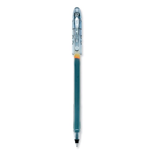 Pilot Neo-Gel Gel Pen, Stick, Fine 0.7 mm, Black Ink, Black Barrel, Dozen