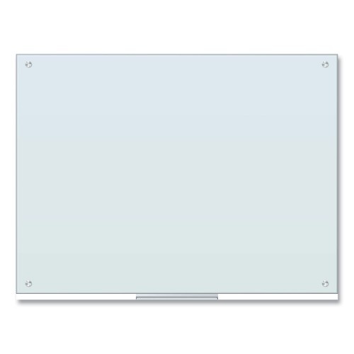 U Brands Glass Dry Erase Board, 47 x 35, White Surface