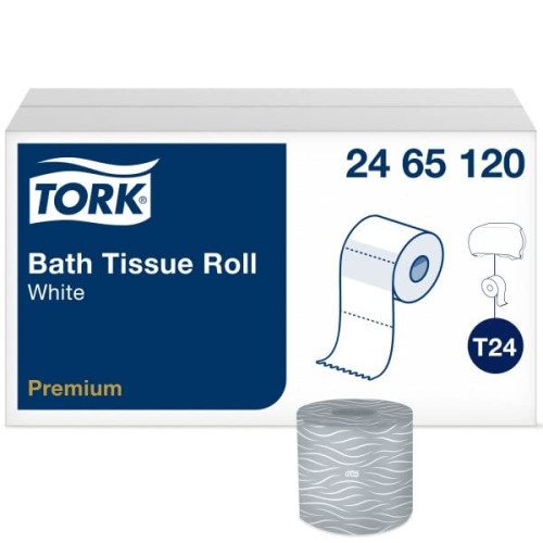 Tork Advanced Bath Tissue - Septic Safe, 2-Ply, White, 450 Sheets/Roll, 48 Rolls/Carton