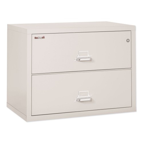 FireKing Insulated Lateral File, 2 Legal/Letter-Size File Drawers, Parchment