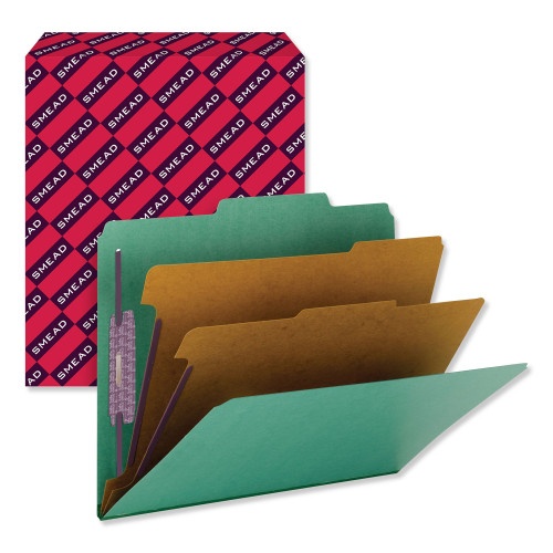 Smead Six-Section Pressboard Top Tab Classification Folders
